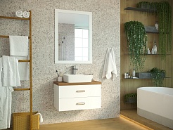 Brevita Тумба с раковиной Krona 80 белая – фотография-6